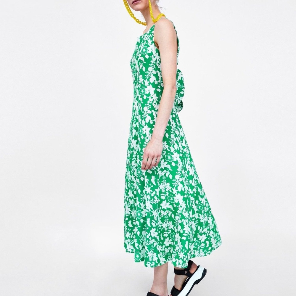 Zara Floral Print Midi Dress - Picture 6 of 8